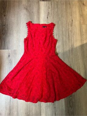 Nordstrom Red Lace Cocktail Dress